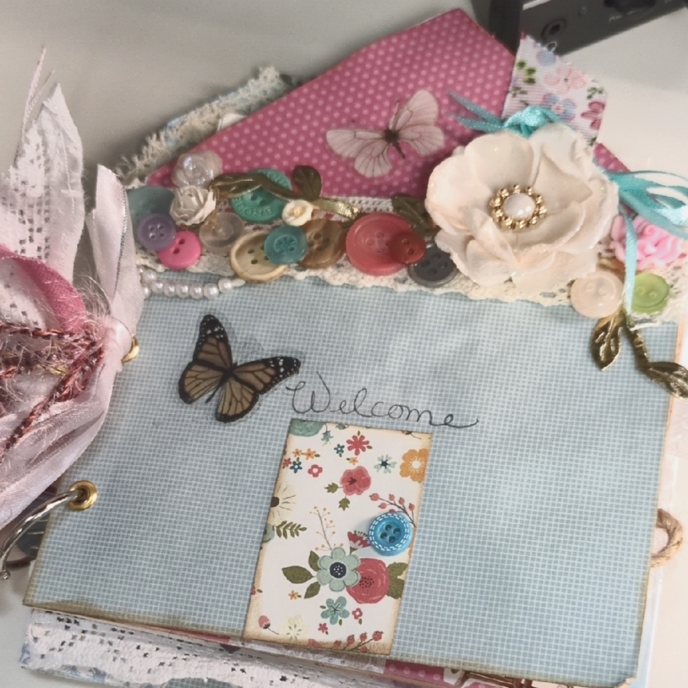 Charming Floral Butterfly Scrapbook